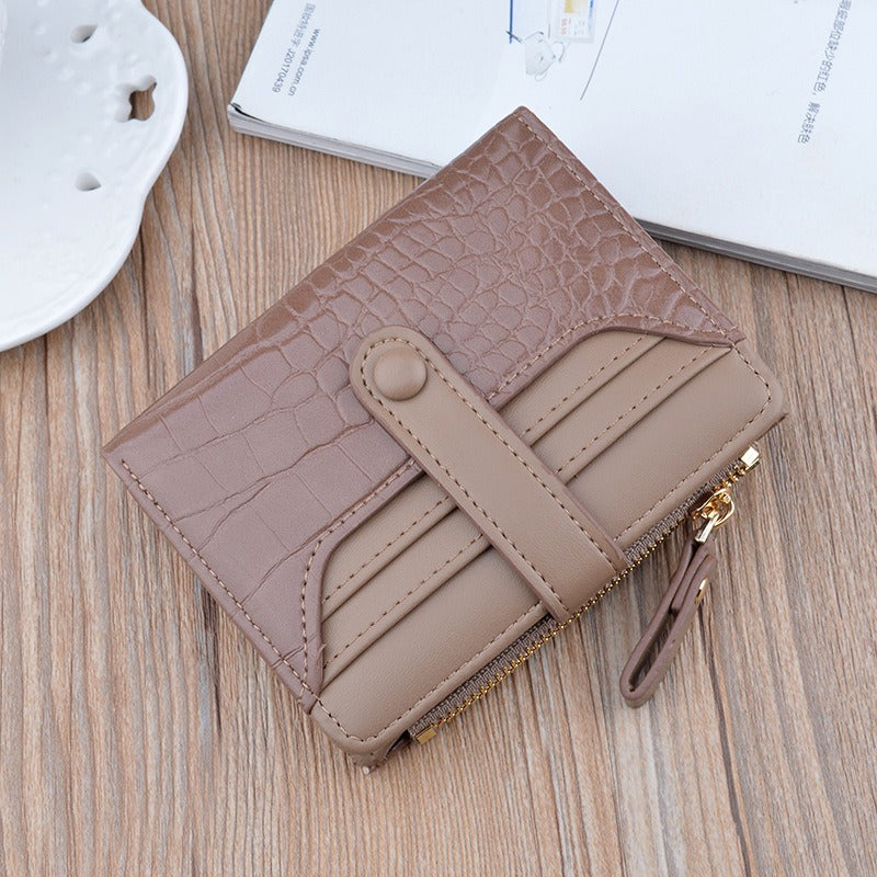 Mini Croc PU Leather Wallet Card Holder