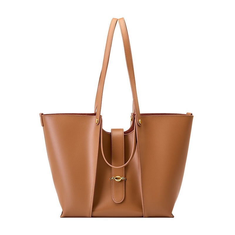 Cowhide Large Capacity Women's Tote Bag