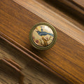 Vintage Ceramic and Wood Drawer Pulls for Cabinets