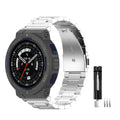 Metal Bands Compatible for Amazfit Active Edge for Women & MenSolid Stainless Steel Adjustable Strap Replacement Band for Amazfit Active Edge Smart Watch (Silver)