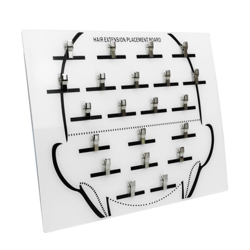 Acrylic Hair Extension Stand with Clips and Dispenser