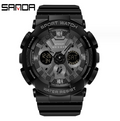Sanda Precision Watch - Black / Korean Style Digital Watch