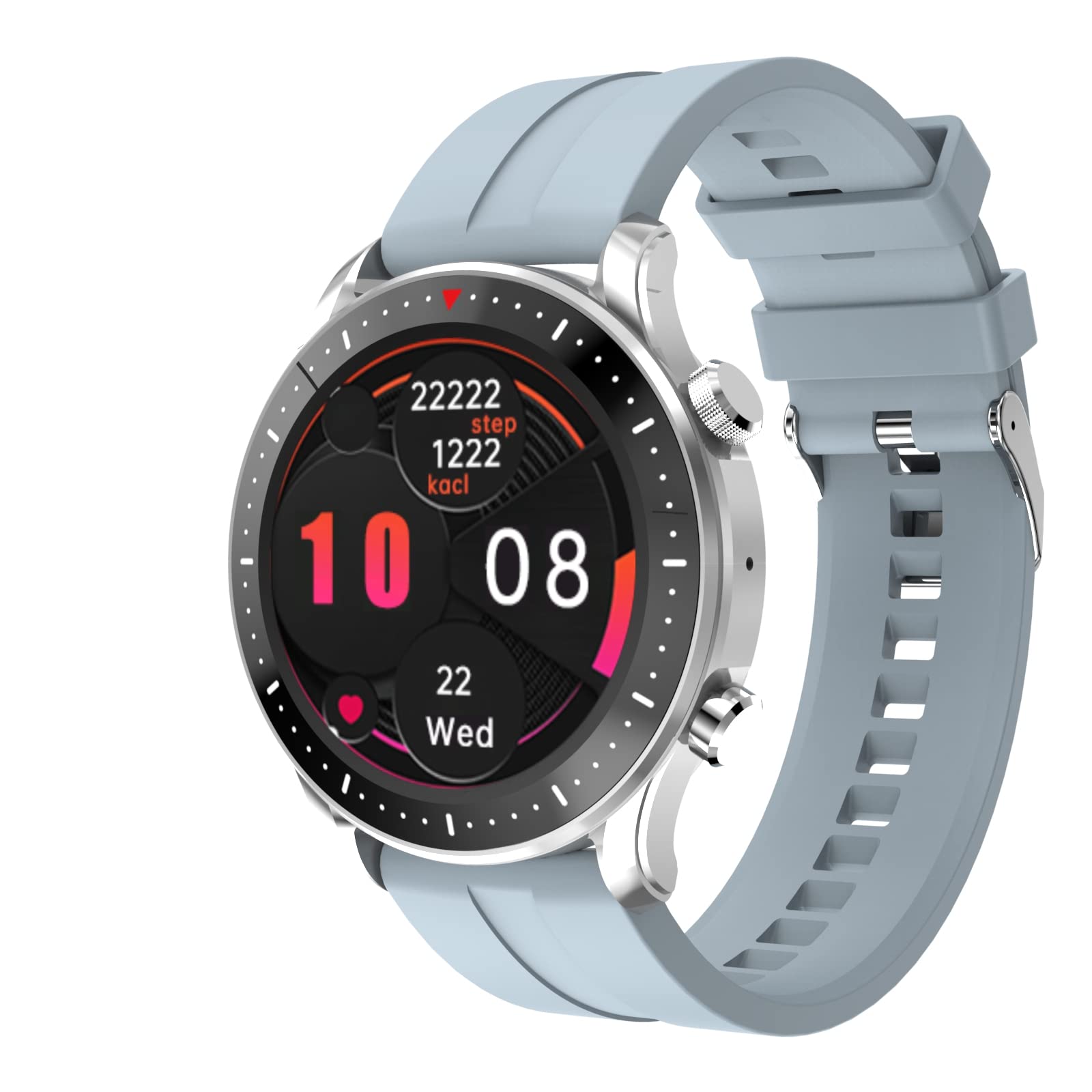 Spaliy Smart Watch for Men Women1.28" HD Fitness Smart Watches for Android iPhoneIP67 WaterproofNFCActivity Tracker with Heart Rate Monitor Pedometer Sleep MonitorBirthday GiftsSilver