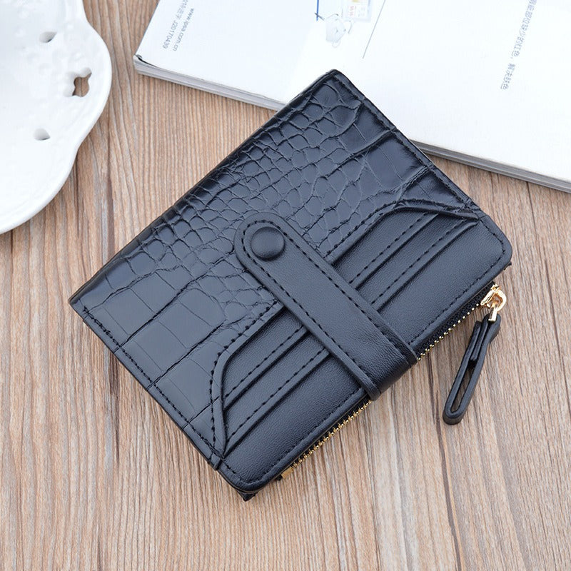 Mini Croc PU Leather Wallet Card Holder