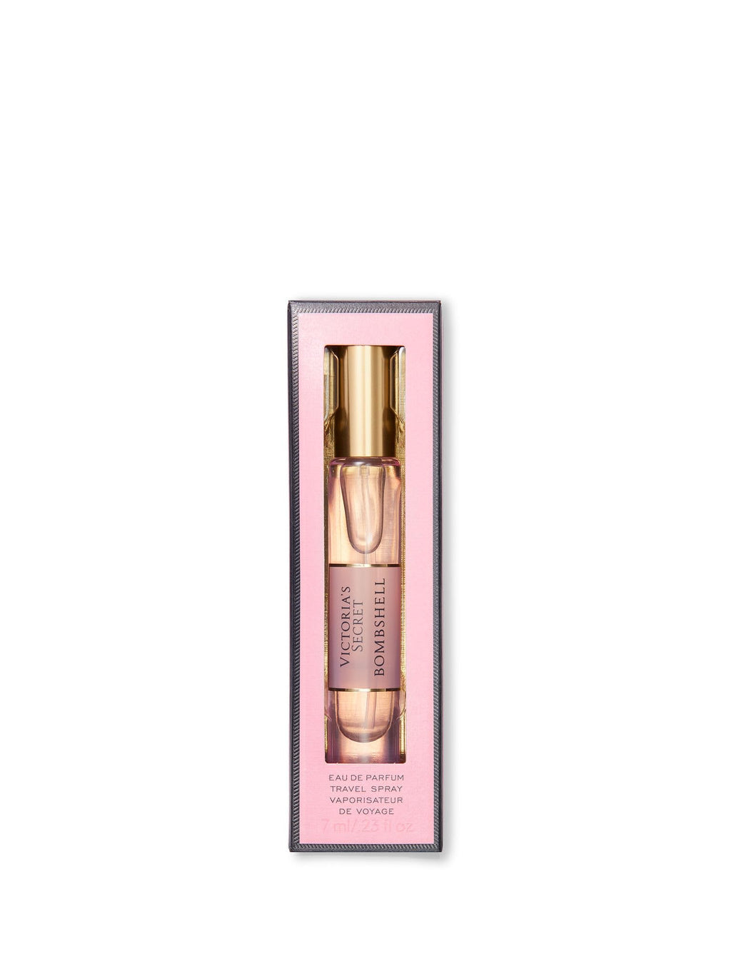 Victorias Secret Bombshell Eau de Parfum Travel Spray Notes of Purple Passion Fruit Shangri-La Peony & Vanilla Orchid Travel Size Mini Perfumes for Women (0.23 oz)