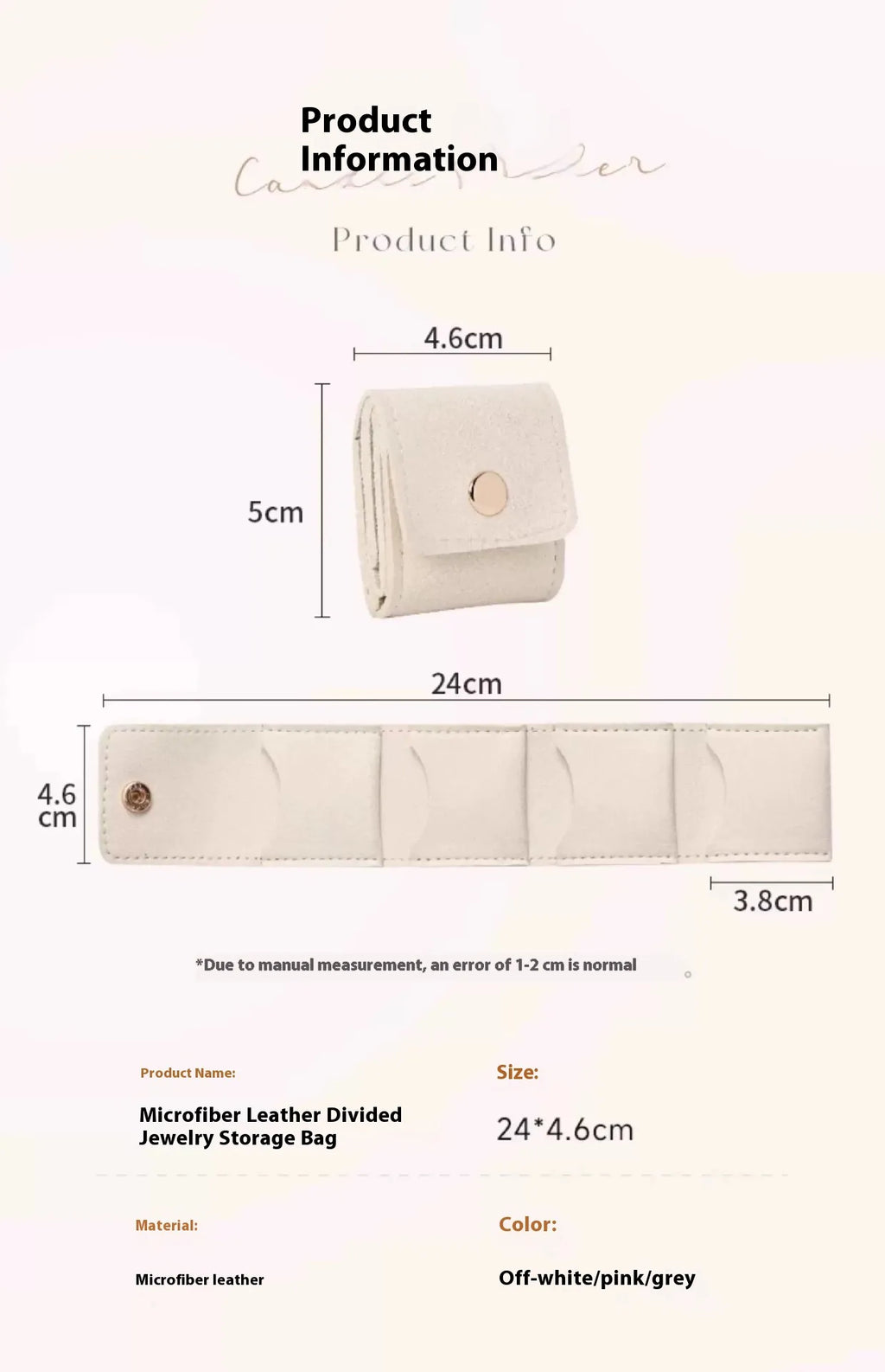 Mini Microfiber Grid Jewelry Bag