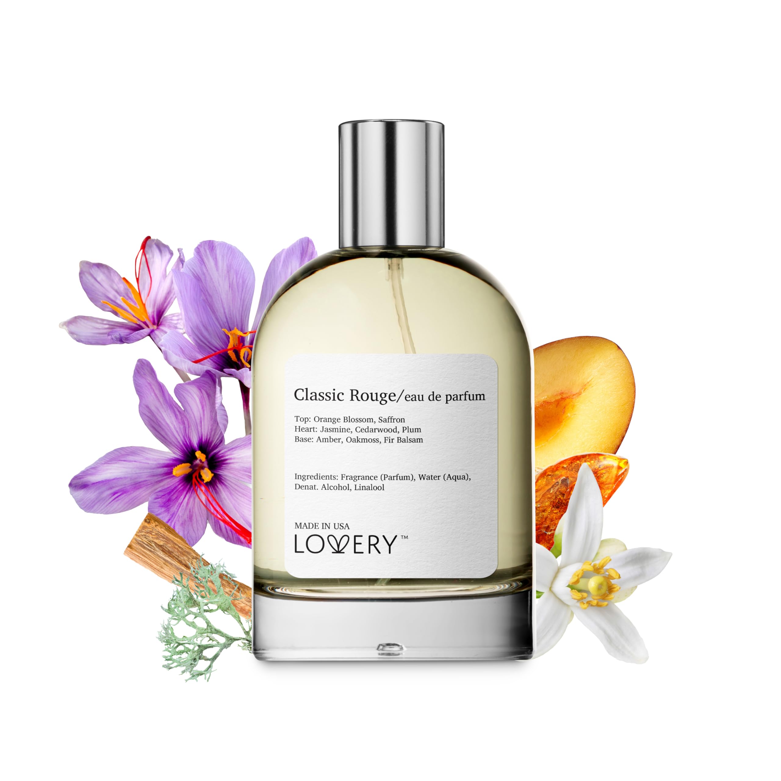 LOVERY Classic Rouge Eau de Parfum Inspired by B.accarat R.ouge 540 Long Lasting Perfume for Women & Men Clean Fragrance Perfume Spray 100ml Perfumes for Women Birthday Gifts - USA
