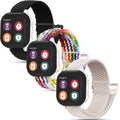 Kuaguozhe 3 Pack Magnetic Braided Bands Compatible with AT&T amiGo Jr Watch Breathable Adjustable Braided Sport Wristband for Small Wrist