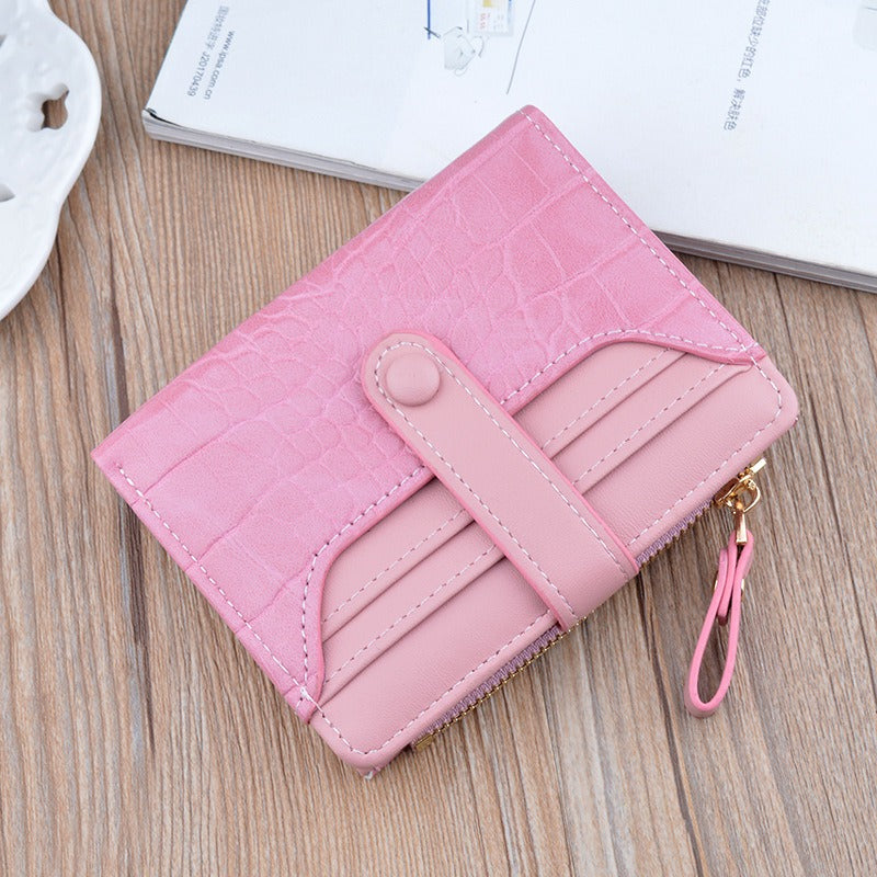 Mini Croc PU Leather Wallet Card Holder