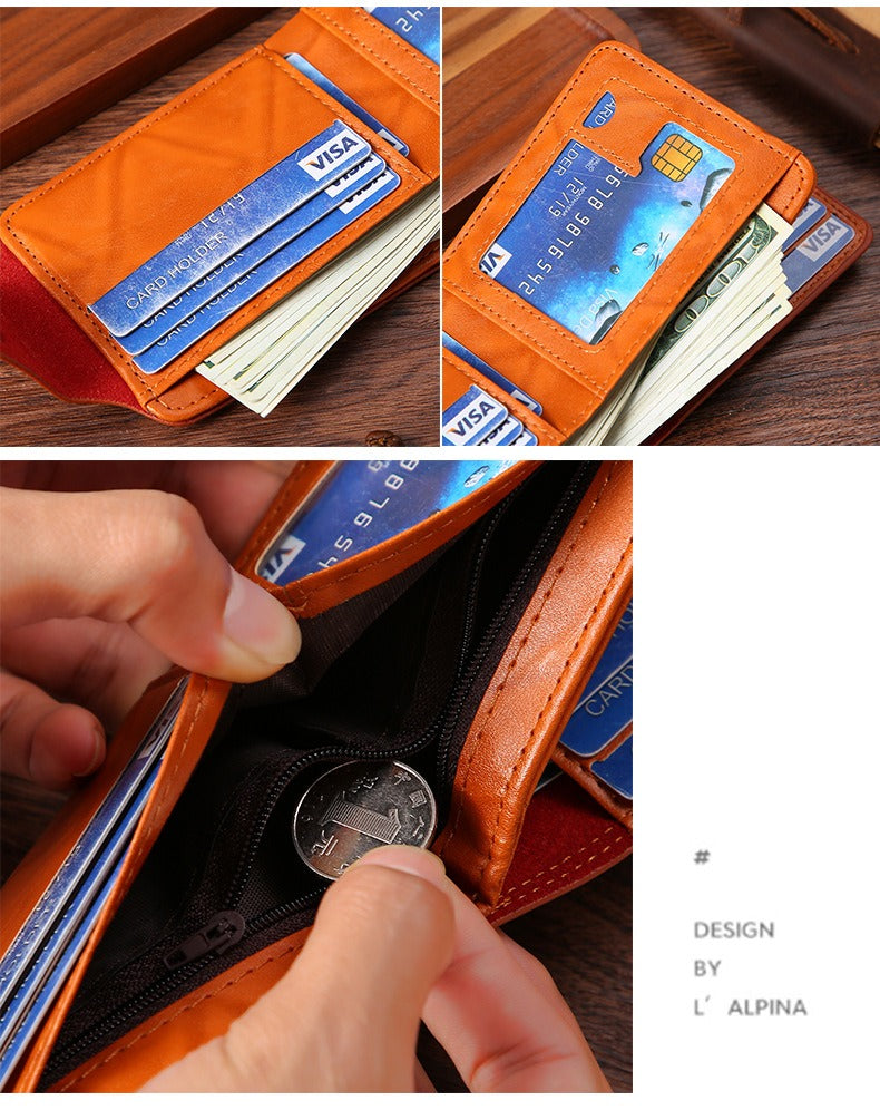 Men's Buckle Wallet with Multiple Card Slots