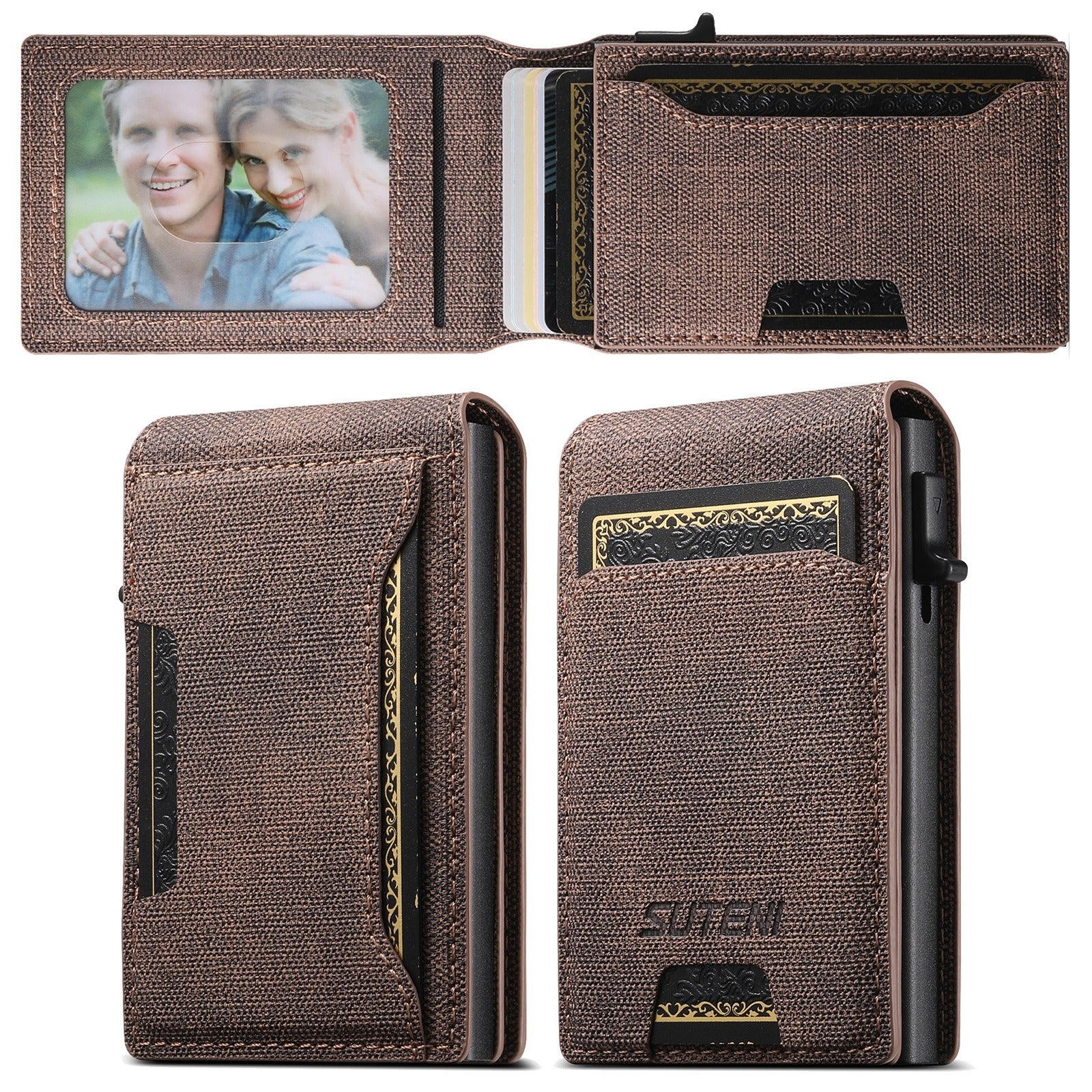 Men's Denim Grain Card Wallet
