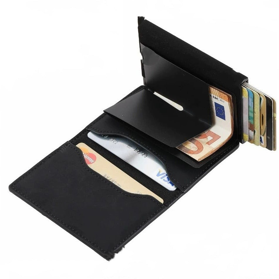 Men's Leather Carbon Fiber Wallet