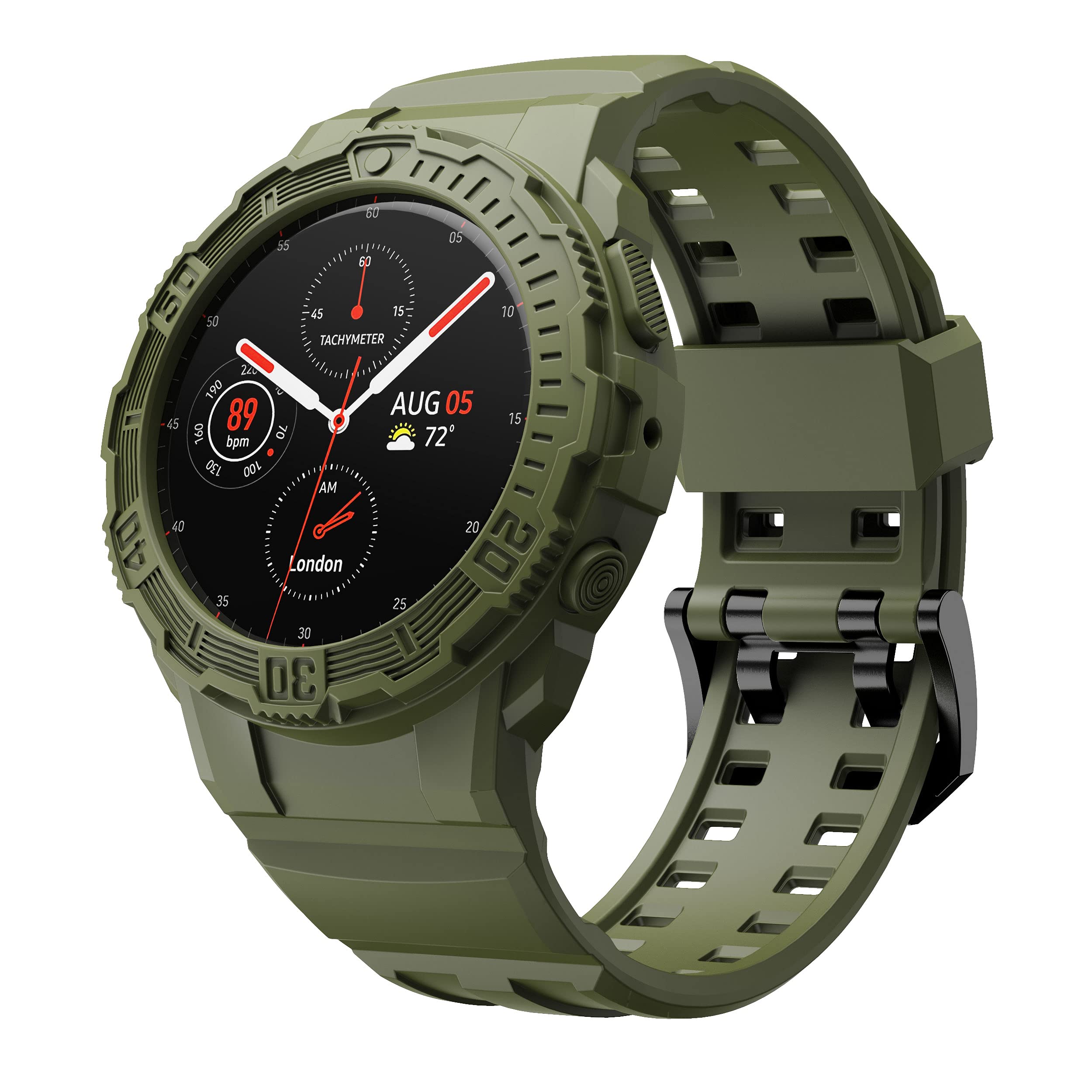 T-ENGINE Band Compatible with Galaxy Active 2 Watch Band 44mm Rugged Protective Case with Band Easy Install for 44mm
