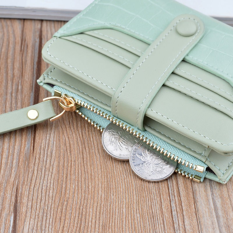 Mini Croc PU Leather Wallet Card Holder