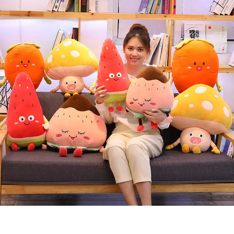Custom Realistic Fruit Carrot Plush Toy Mascot Doll