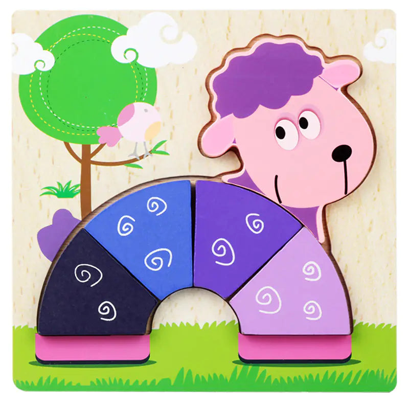 3D Wooden Puzzle Educational Toy for Kids (Wholesale)