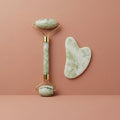 110g Xiu Yu White Jade Facial Roller Gua Sha Set