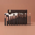15-Piece Pink Rose Gold Makeup Brush Set