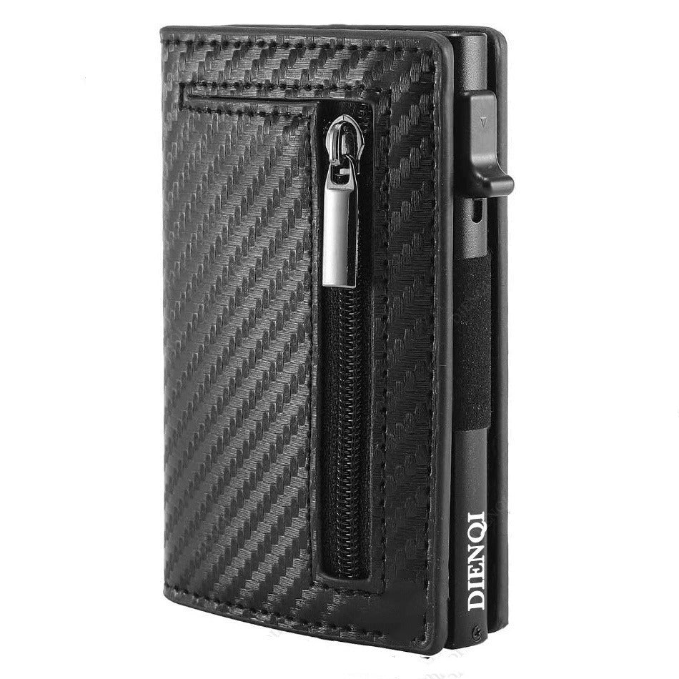 Men's Carbon Fiber Pattern Leather Wallet