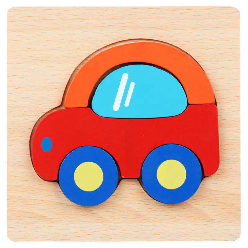 3D Wooden Puzzle Educational Toy for Kids (Wholesale)