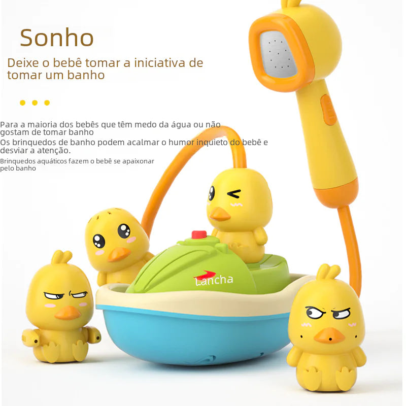 Electric Rotating Duck Shower Toy for Kids