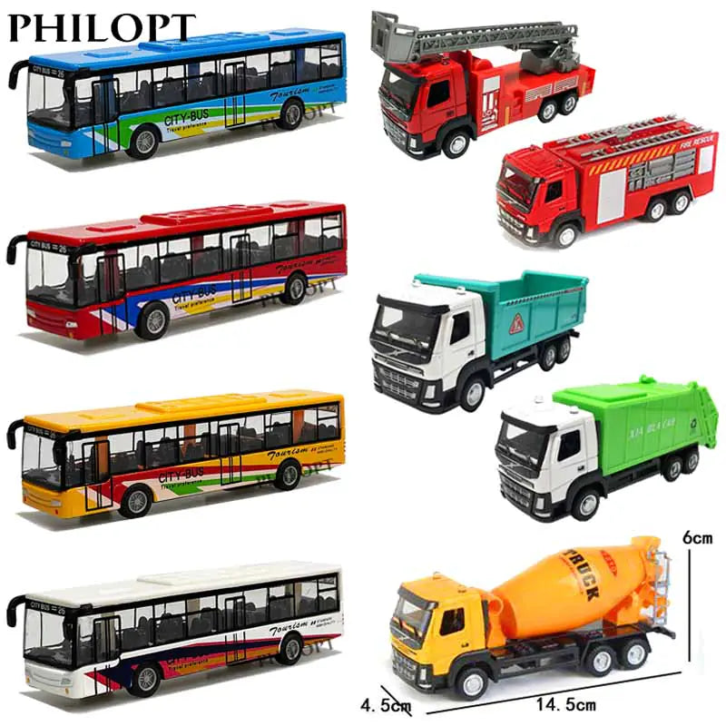 Children's Mini Alloy School Bus Model Toy Car
