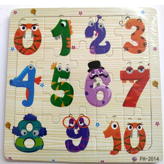 20-Piece Montessori 3D Cartoon Animal Car Puzzle