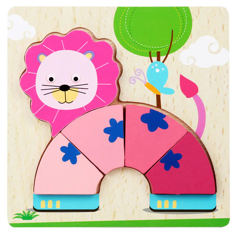 3D Wooden Puzzle Educational Toy for Kids (Wholesale)