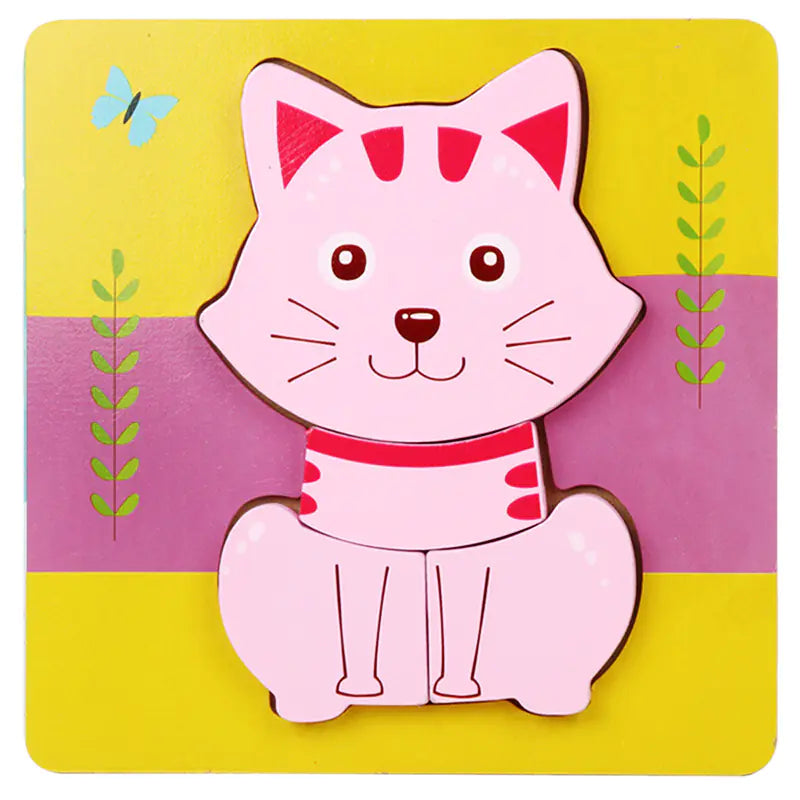 3D Wooden Puzzle Educational Toy for Kids (Wholesale)