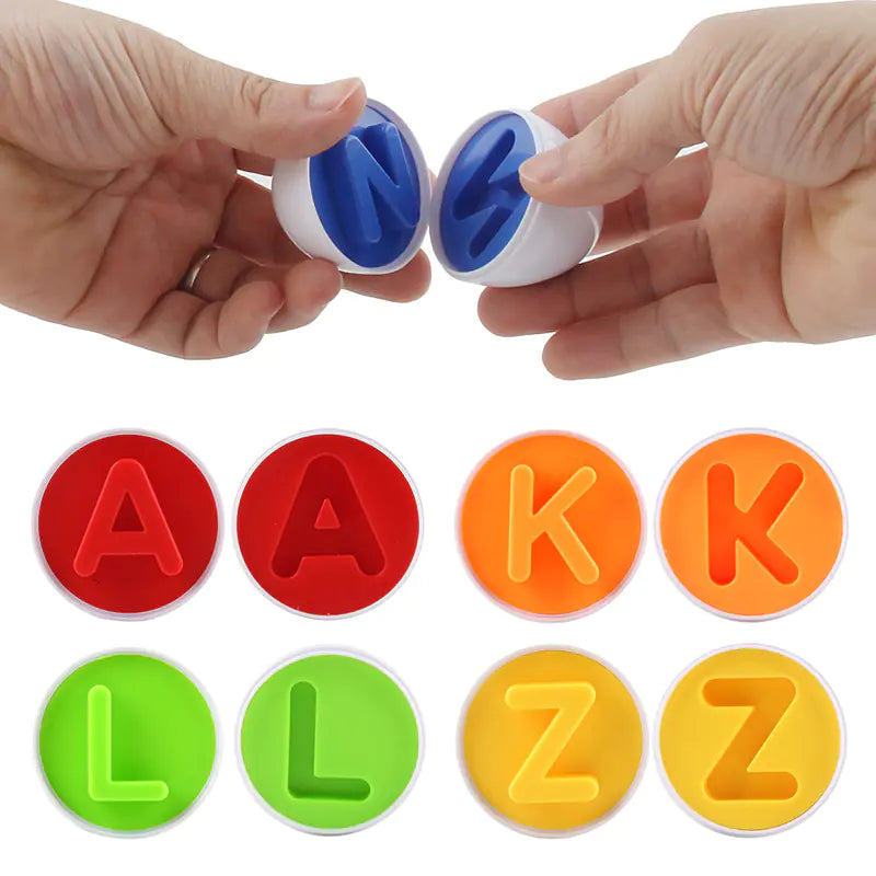26 Alphabet Letter Twist Eggs for Kids' Color Learning