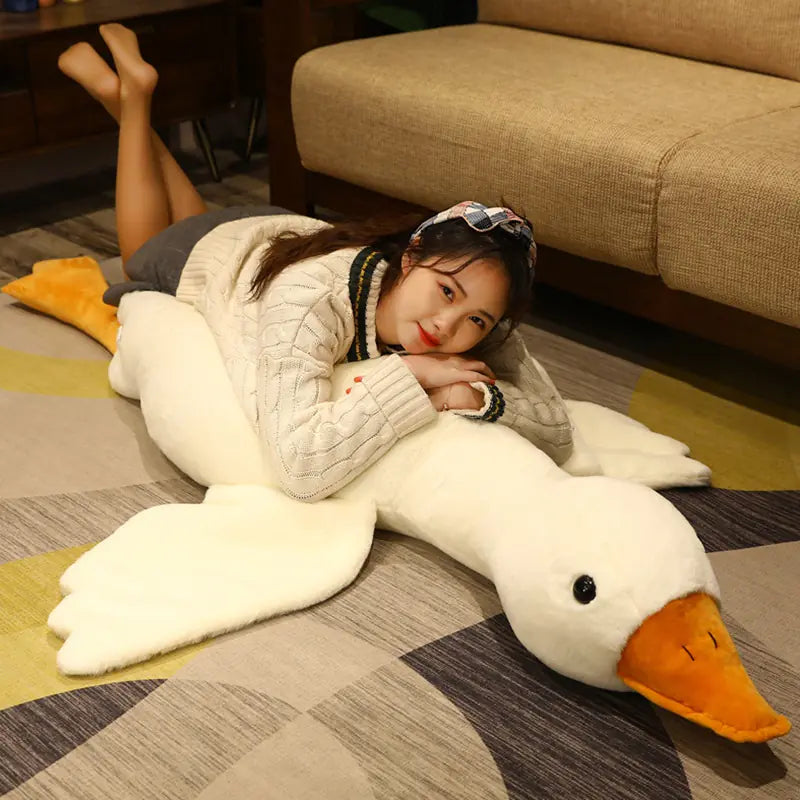 Giant 50cm Duck Plush Toy - Soft Fluffy Pillow