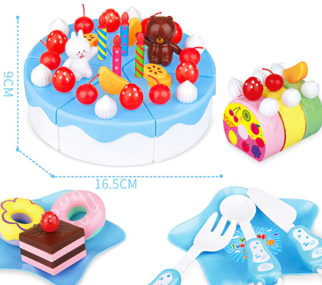 Kids Fruit Cutting Toy Set for Pretend Play Kitchen