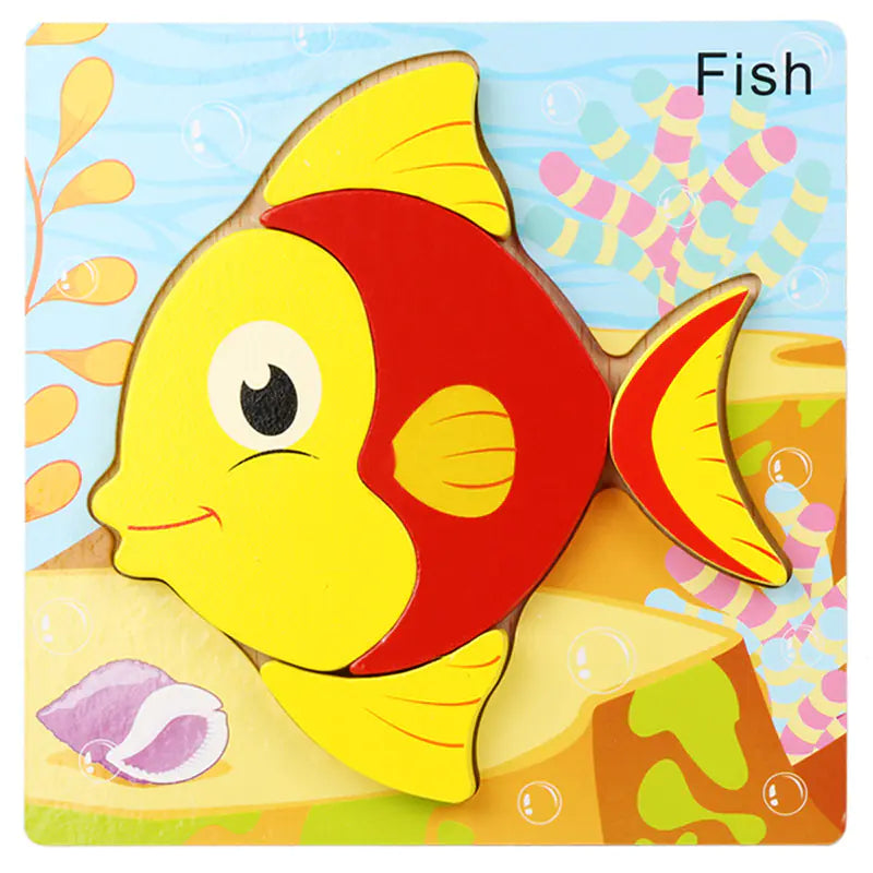 3D Wooden Puzzle Educational Toy for Kids (Wholesale)