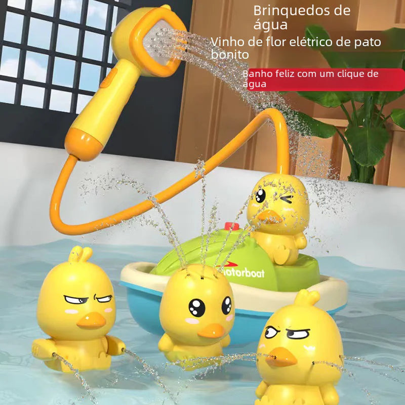 Electric Rotating Duck Shower Toy for Kids