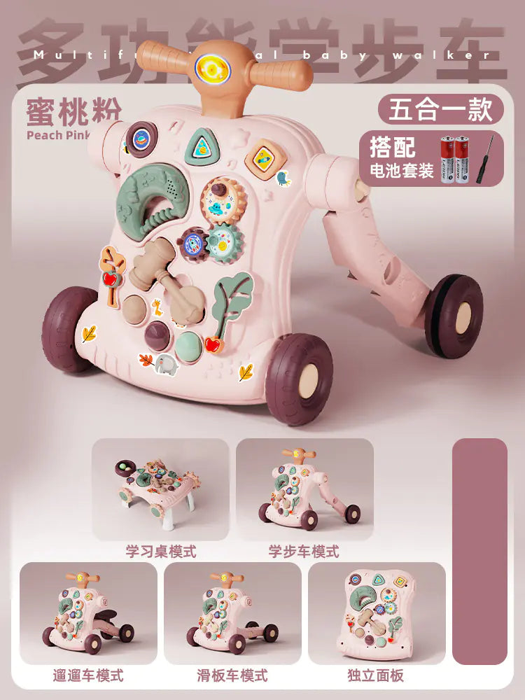 Multifunctional Baby Walker with Anti-Tip Design