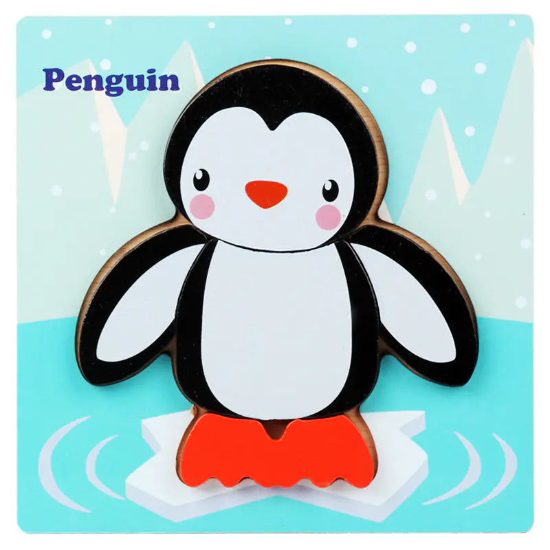 3D Wooden Puzzle Educational Toy for Kids (Wholesale)