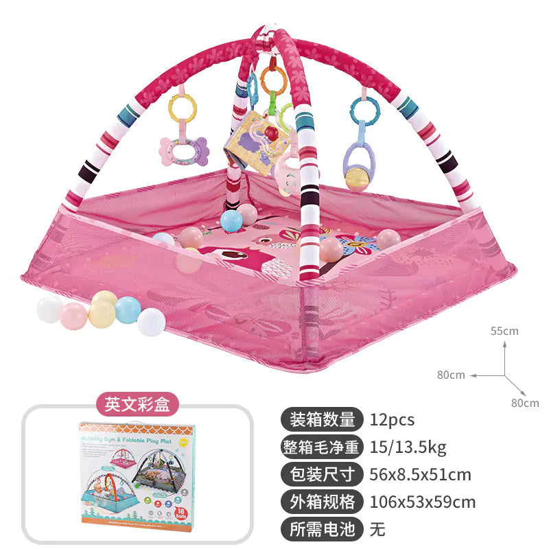 Baby Play Gym with Ocean Balls and Activity Fence