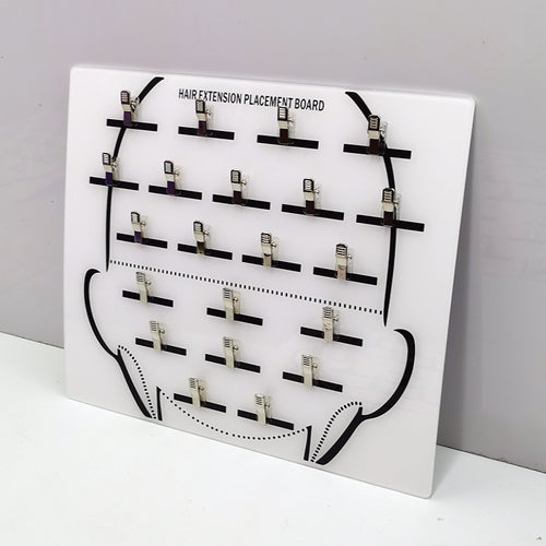Acrylic Hair Extension Stand with Clips and Dispenser