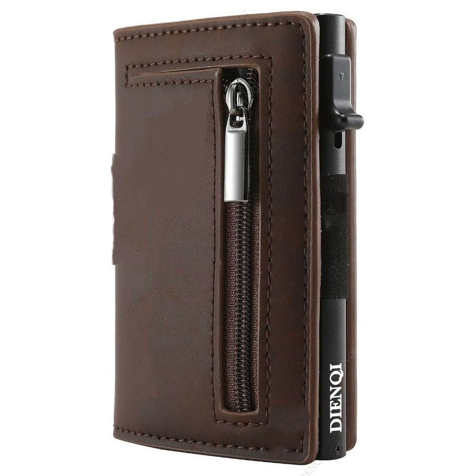 Men's Leather Carbon Fiber Wallet