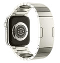 MaKTech Titanium BandLight-Weight Metal Bracelet Strap with Embedded Bucklefor Apple Watch 10/9/Ultra 2/SE/8/7[2024] (42mm/41mm/40mmTitanium)