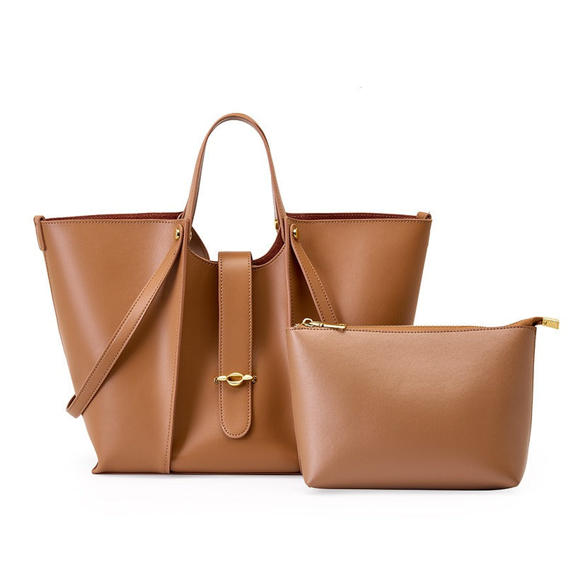 Cowhide Large Capacity Women's Tote Bag
