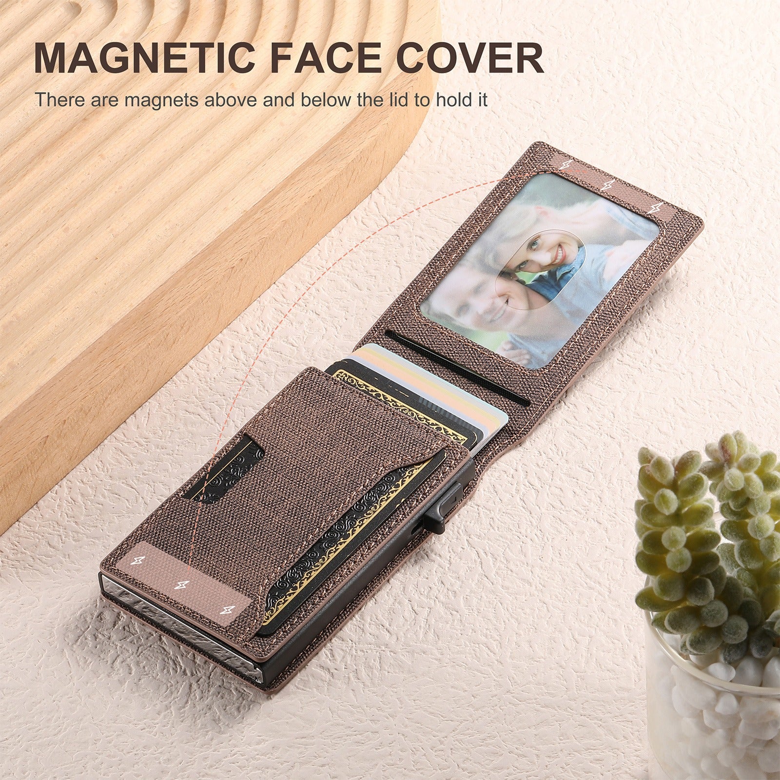 Men's Denim Grain Card Wallet