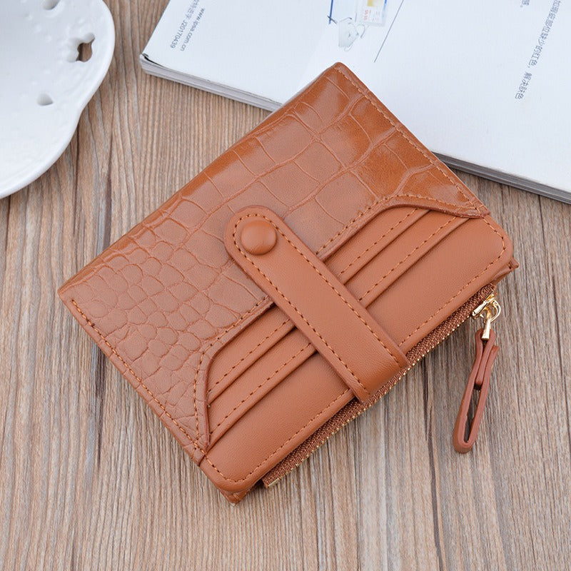 Mini Croc PU Leather Wallet Card Holder