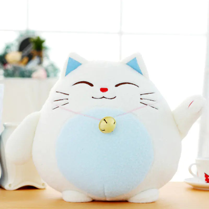 Cute Creative Plush Lucky Cat Doll with Bell Toy