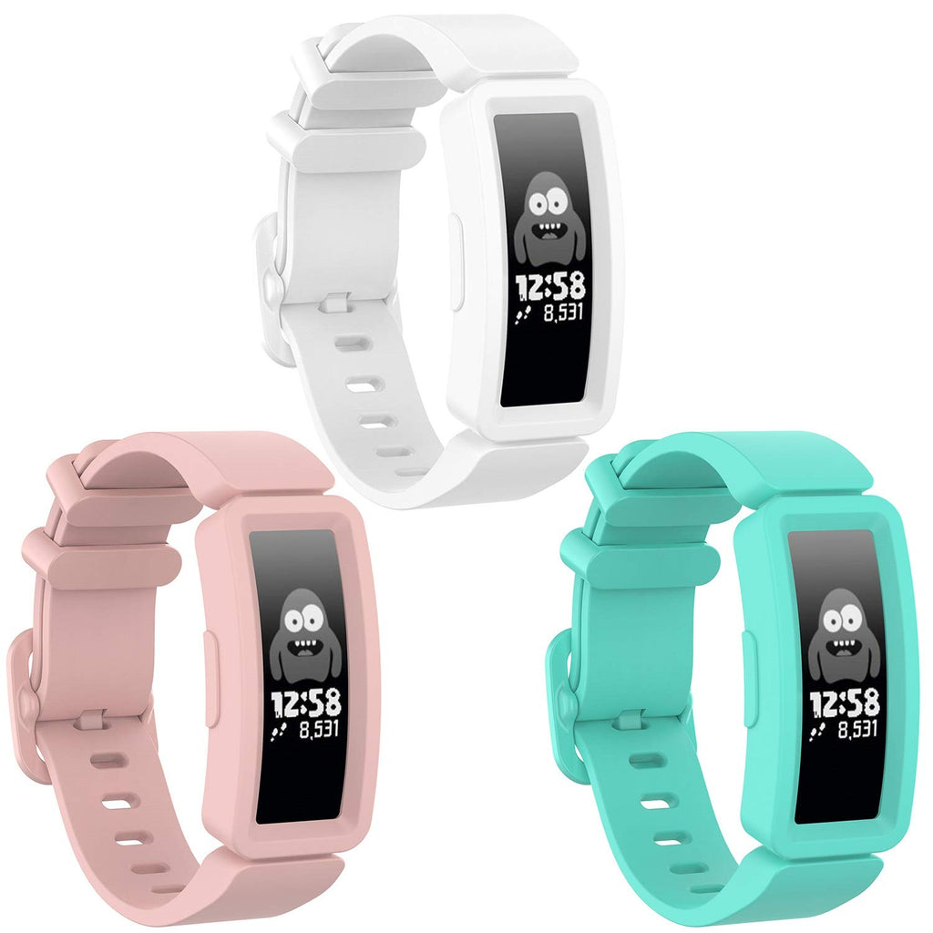 Watbro Compatible with Fitbit Ace 2 Bands Soft Silicone Bracelet Accessories Watch Band Repalcement Strap Colorful Sport Wristbands for Fitbit Ace 2
