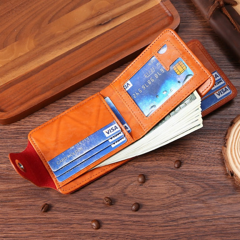 Men's Buckle Wallet with Multiple Card Slots
