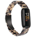 Wongeto Compatible with Fitbit Inspire 3 Band WomenTortoise Resin Watch Band Slim Replacement Adjustable Wristband for Fitbit Inspire 3 accssorises (Cream Tortoise)