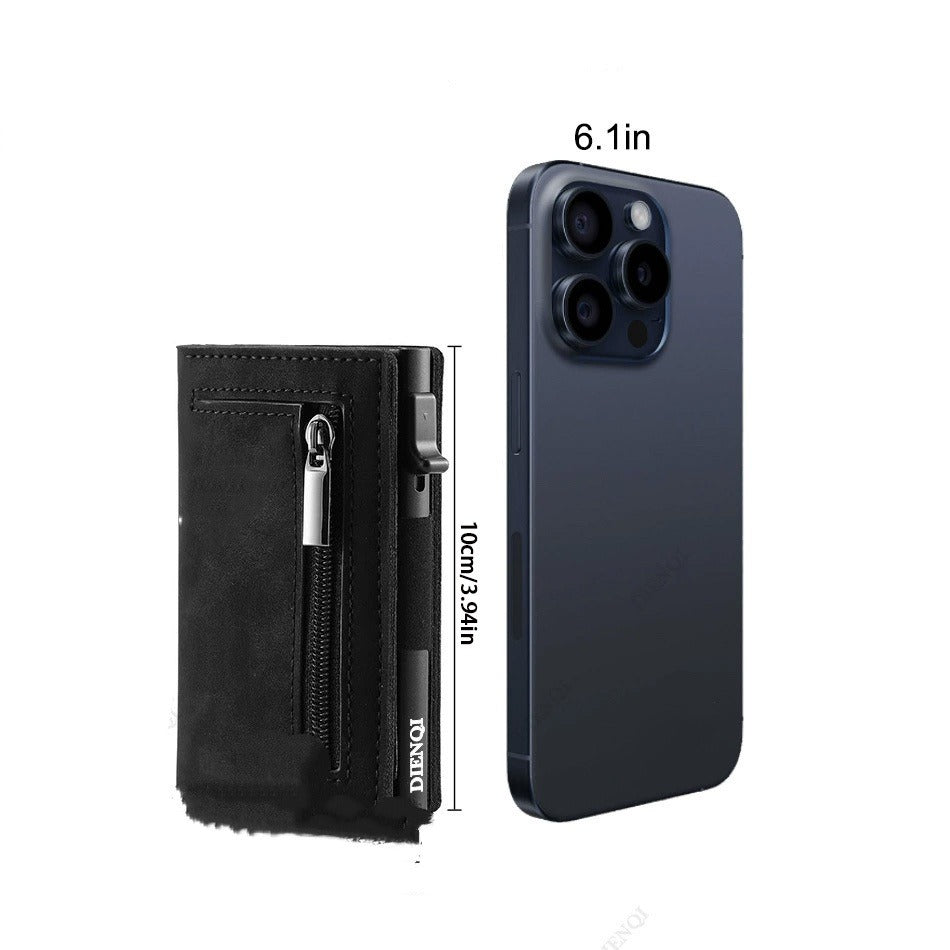 Men's Carbon Fiber Pattern Leather Wallet