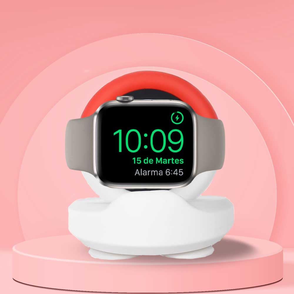 Cute Cartoon Charger Stand for Apple Watch Series Silicone Desk Stand Holder for iWatch Cute iWatch Charging Dock Station Holder Supports Nightstand Mode