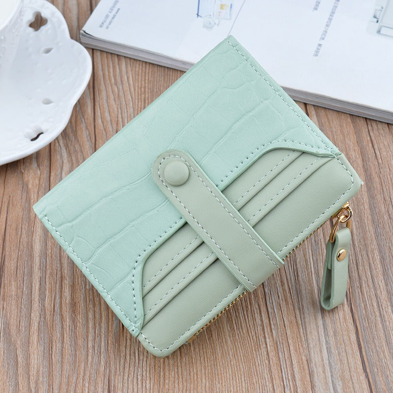 Mini Croc PU Leather Wallet Card Holder